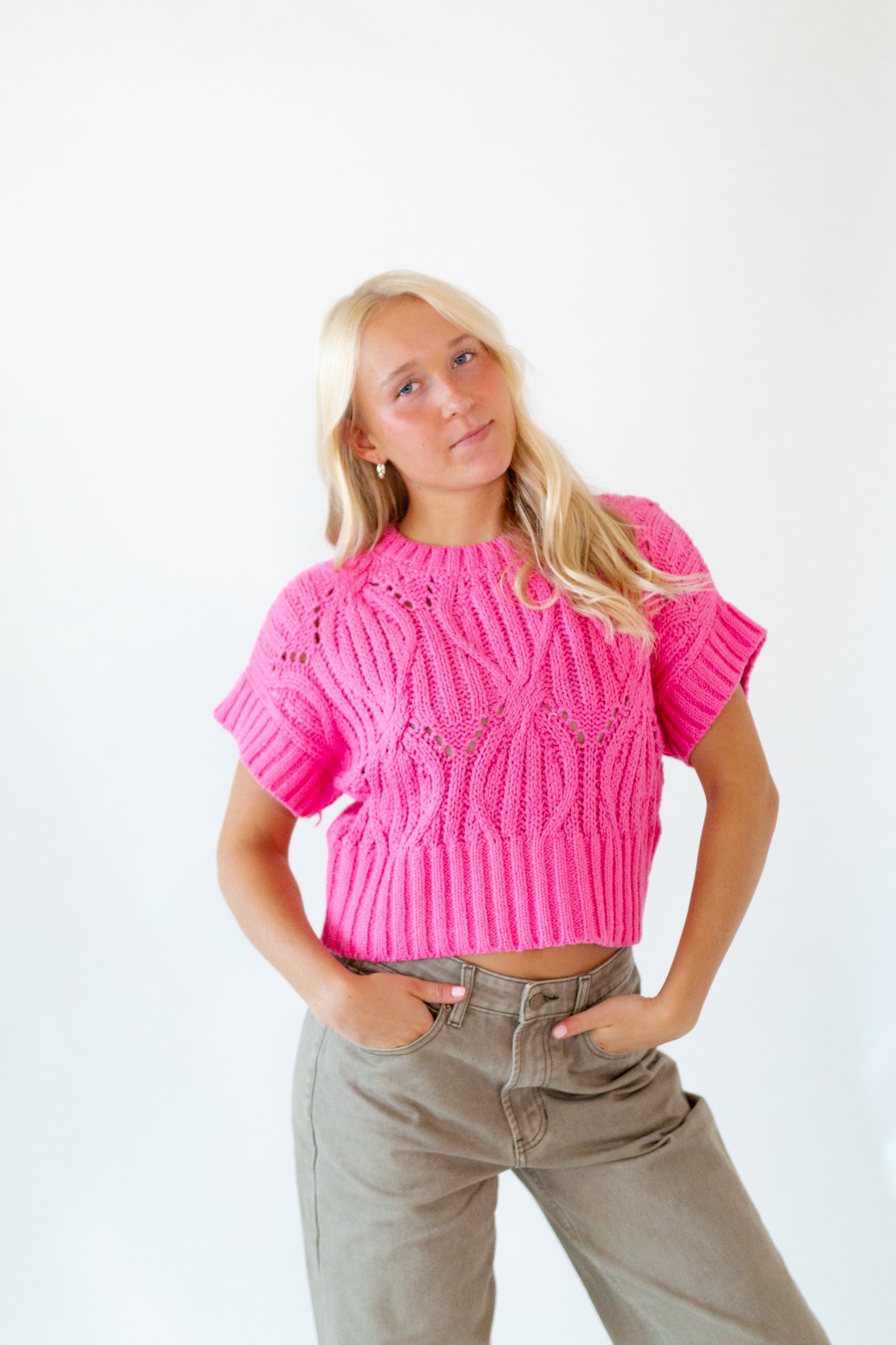 Tobie Crochet Knit Top