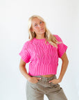Tobie Crochet Knit Top