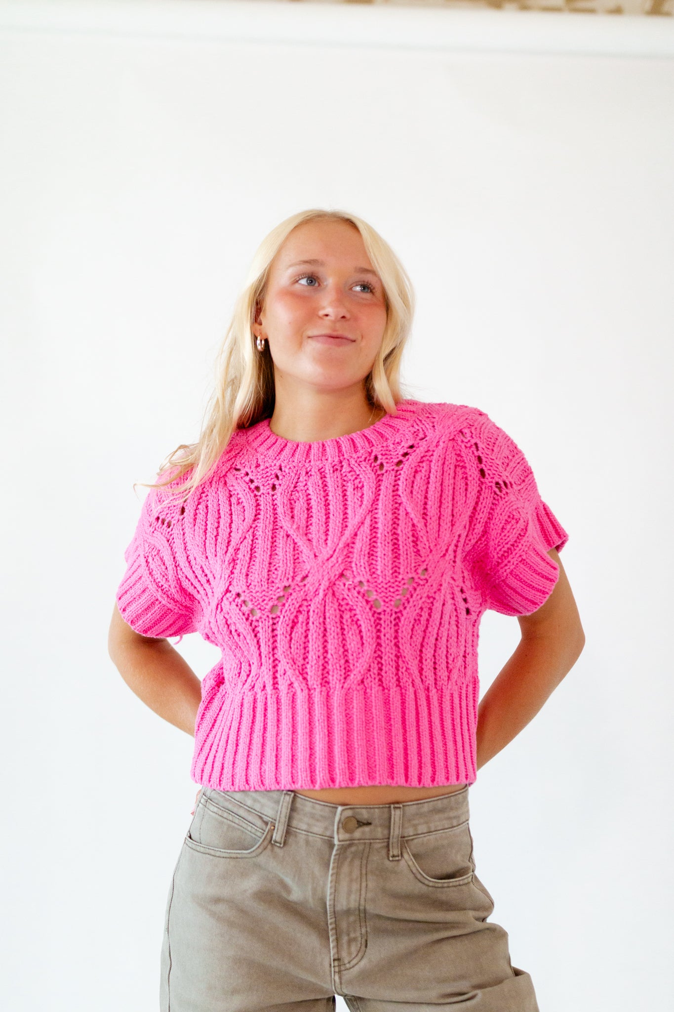 Tobie Crochet Knit Top