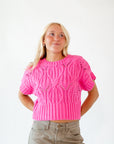 Tobie Crochet Knit Top