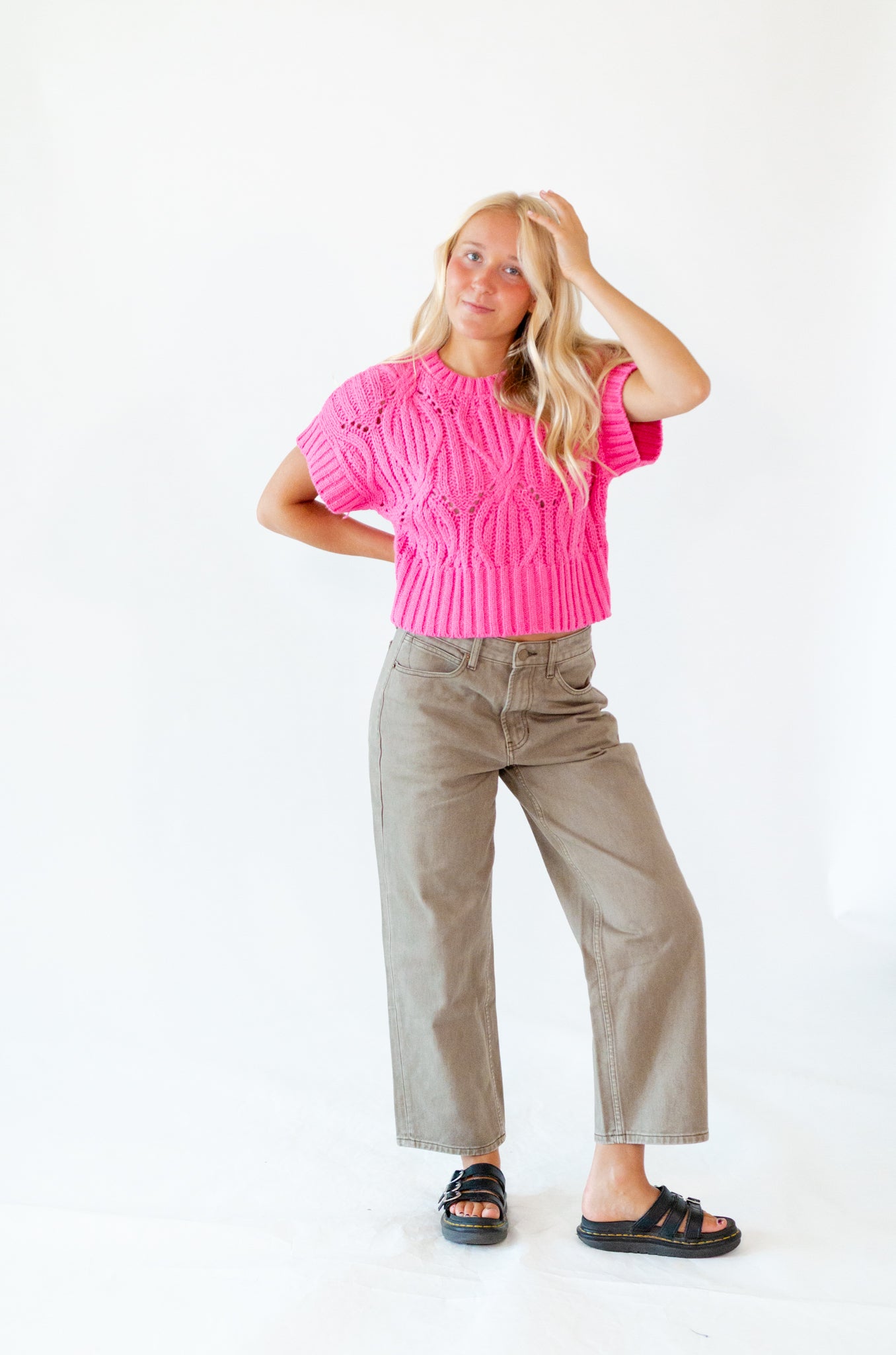 Tobie Crochet Knit Top