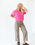 Tobie Crochet Knit Top