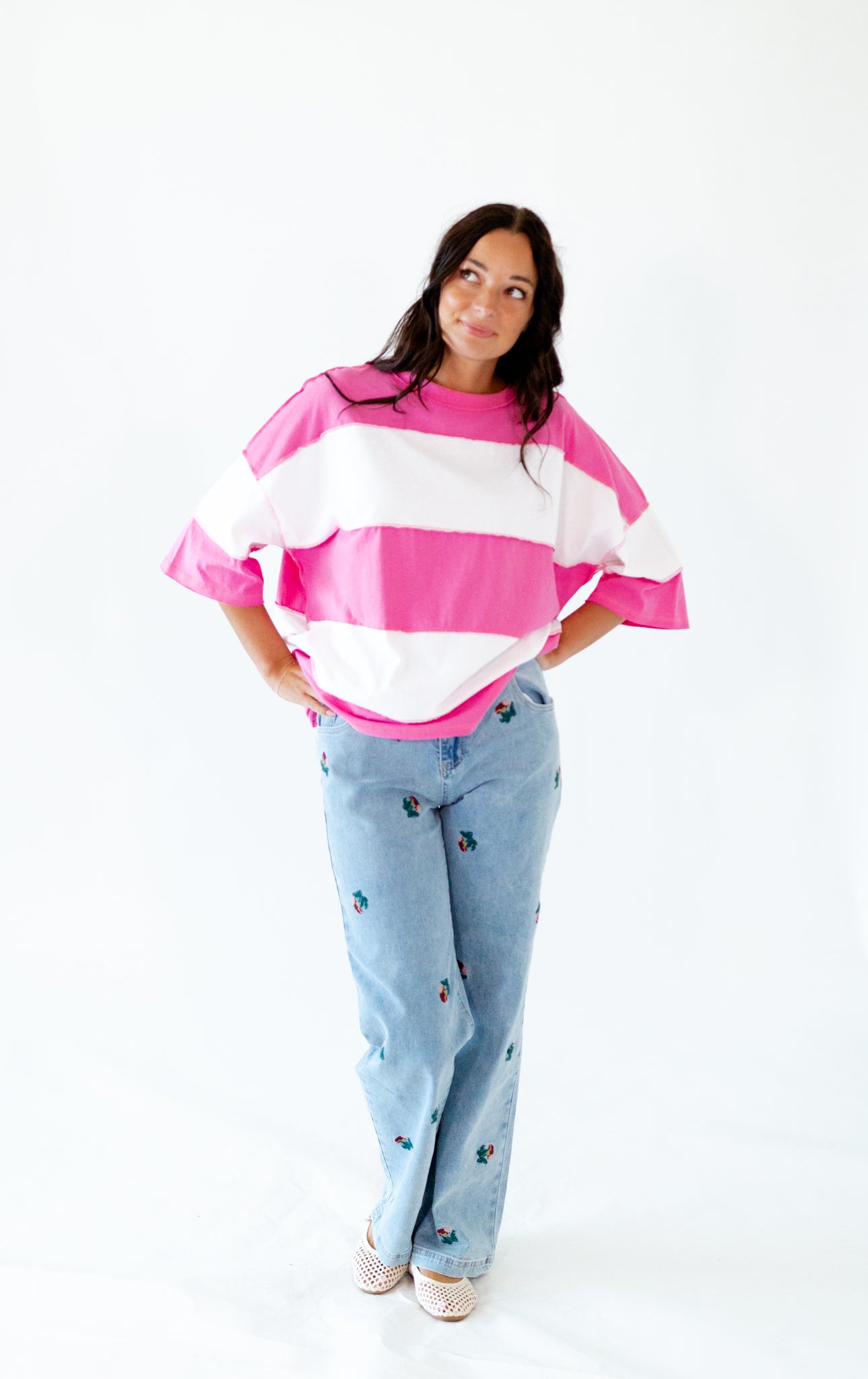 Mila Oversized Striped Tee