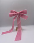 Velvet clip hair bow