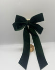 Velvet clip hair bow