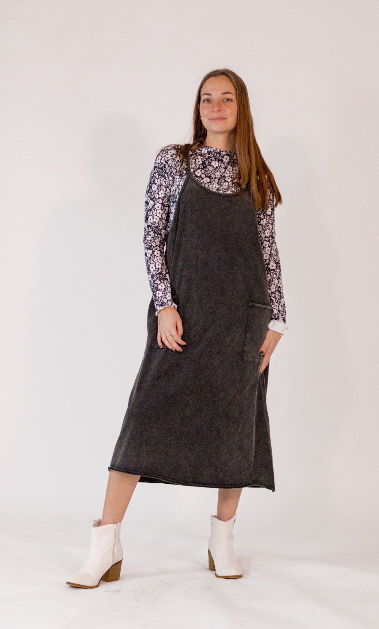 Penny Overall Dress・Black