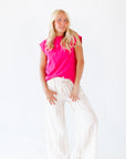 Higgins Muscle Tee · Fuchsia