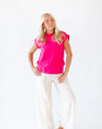 Higgins Muscle Tee · Fuchsia