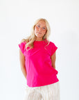 Higgins Muscle Tee · Fuchsia