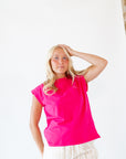 Higgins Muscle Tee · Fuchsia