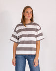 Arely Striped Top・Slate Grey