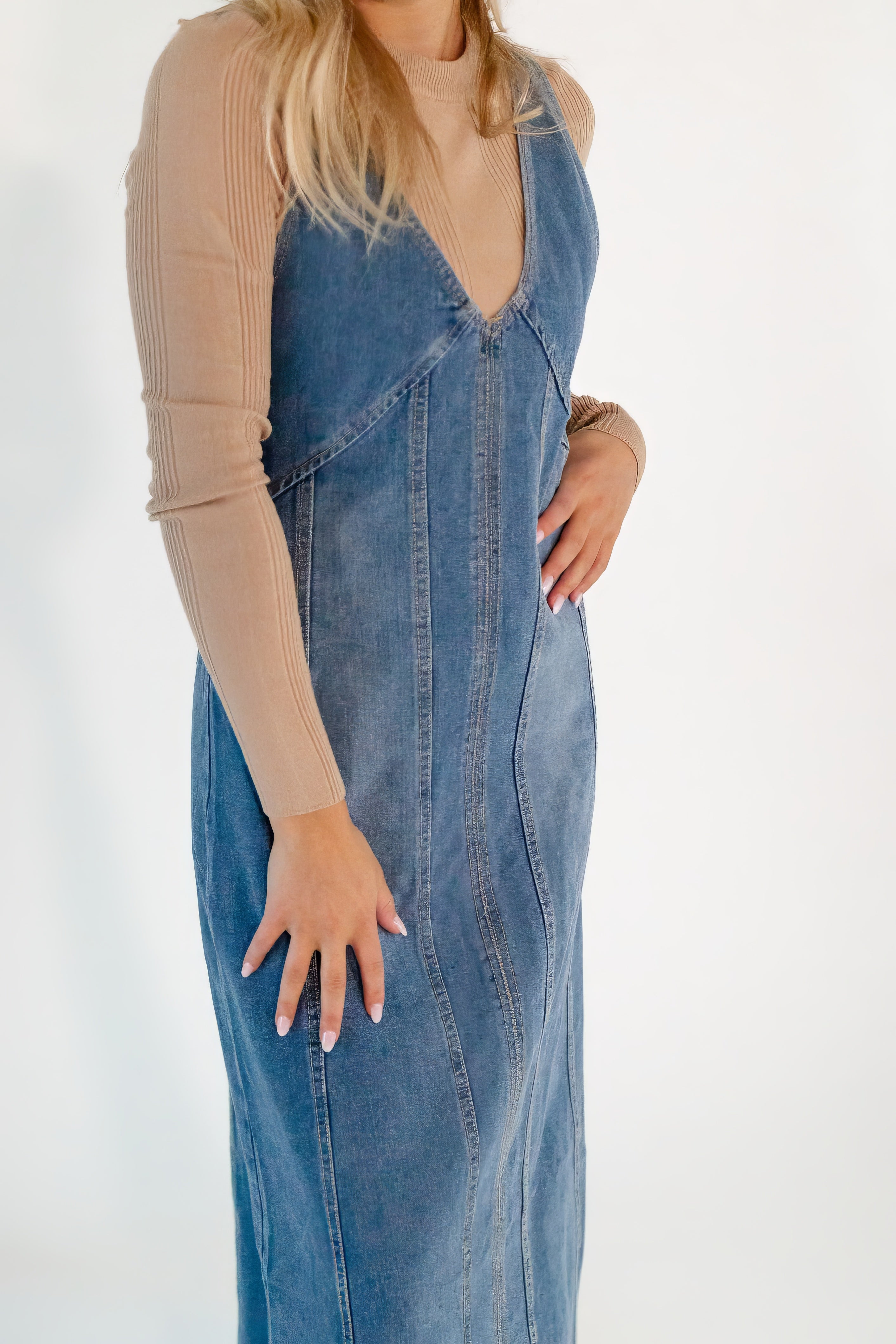 Oda Denim Maxi Dress