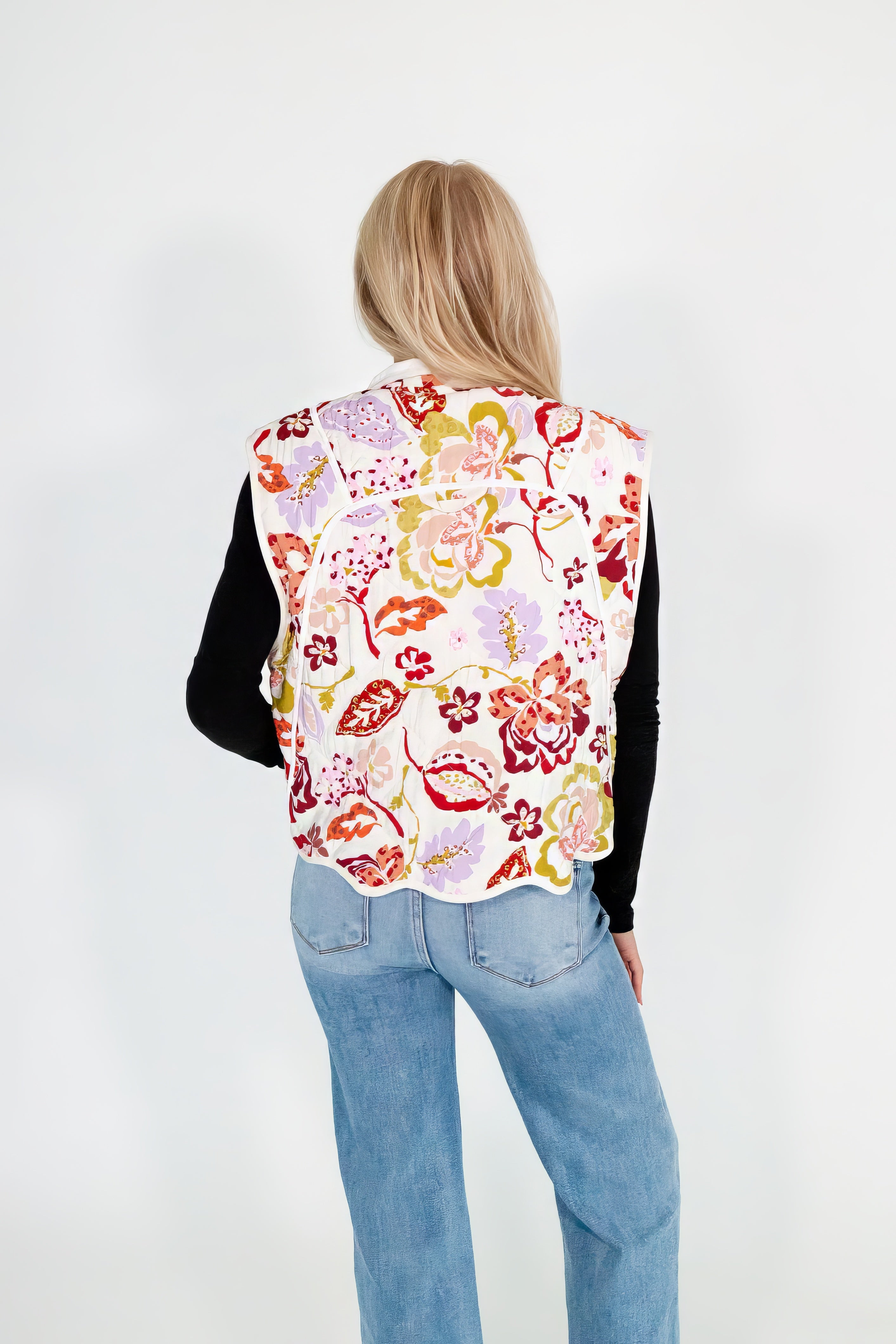 Weezy Floral Quilted Vest