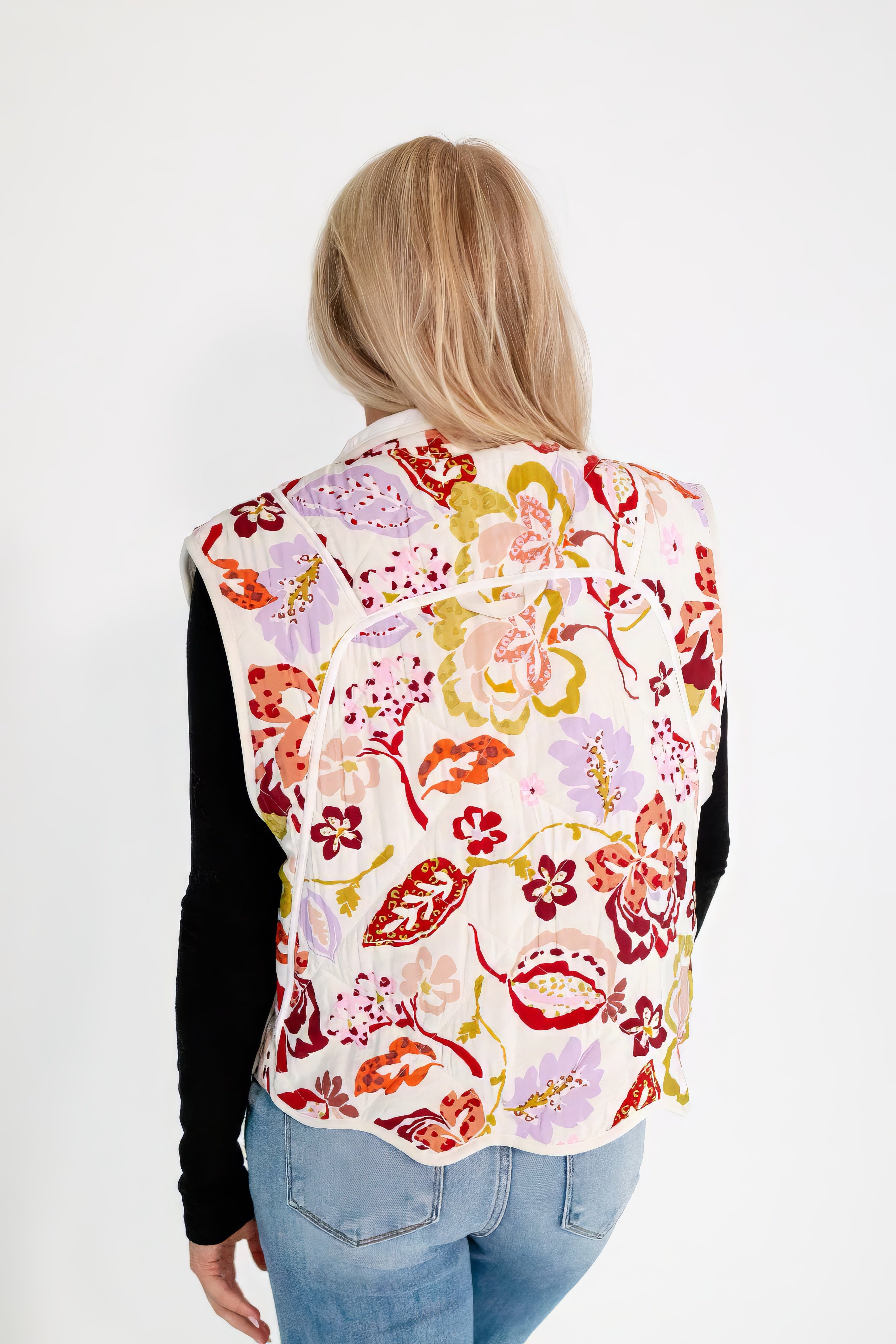 Weezy Floral Quilted Vest