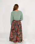 Irene Pleated Floral Skirt