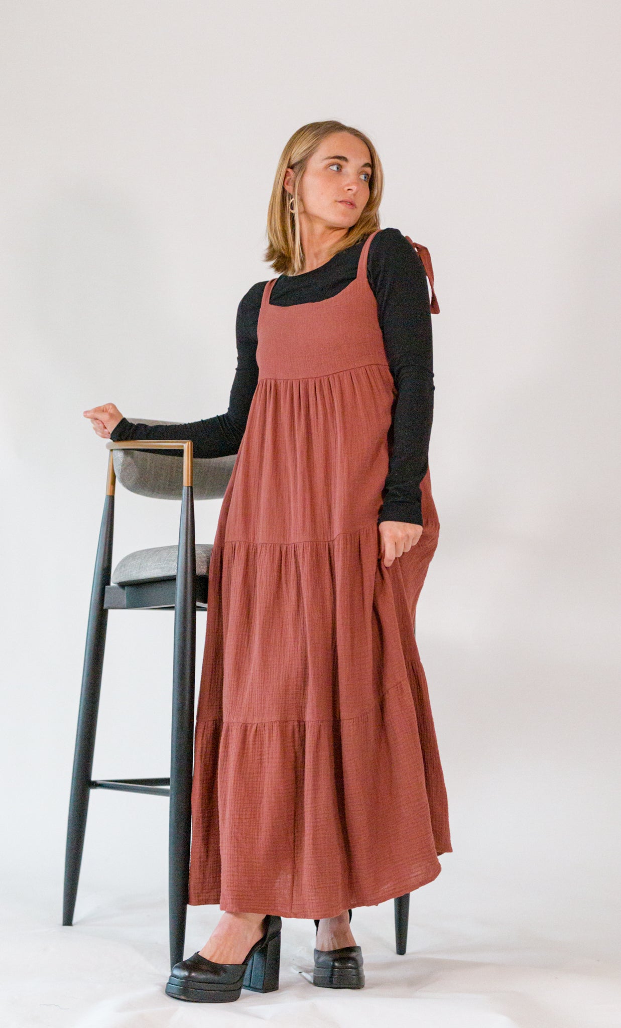 Marley Overall Dress・Rust