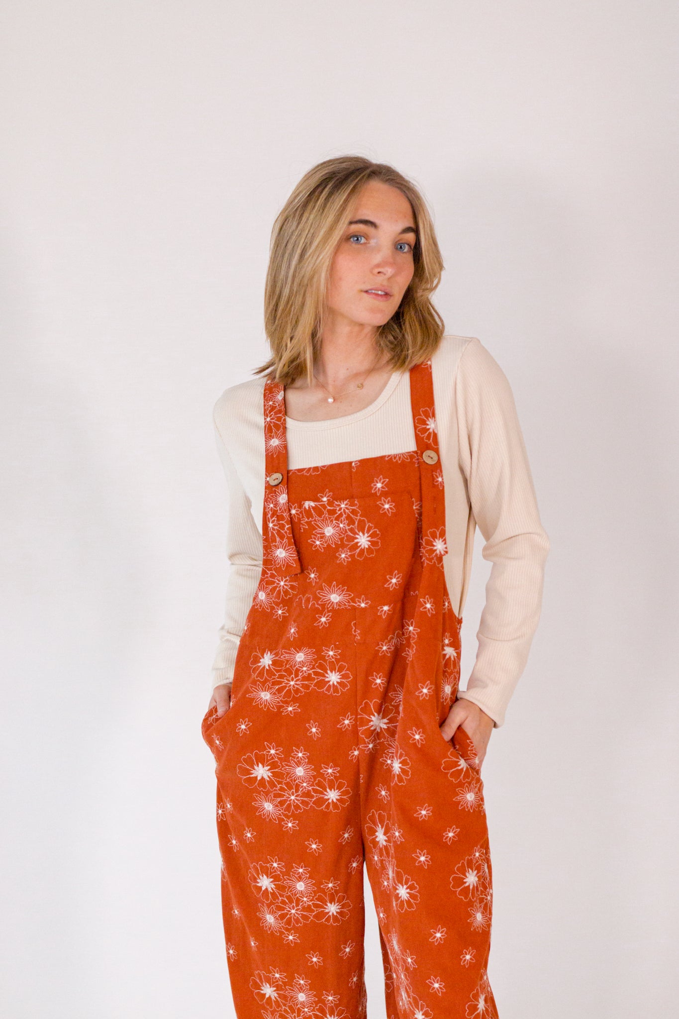 Dylan Embroidered Overalls