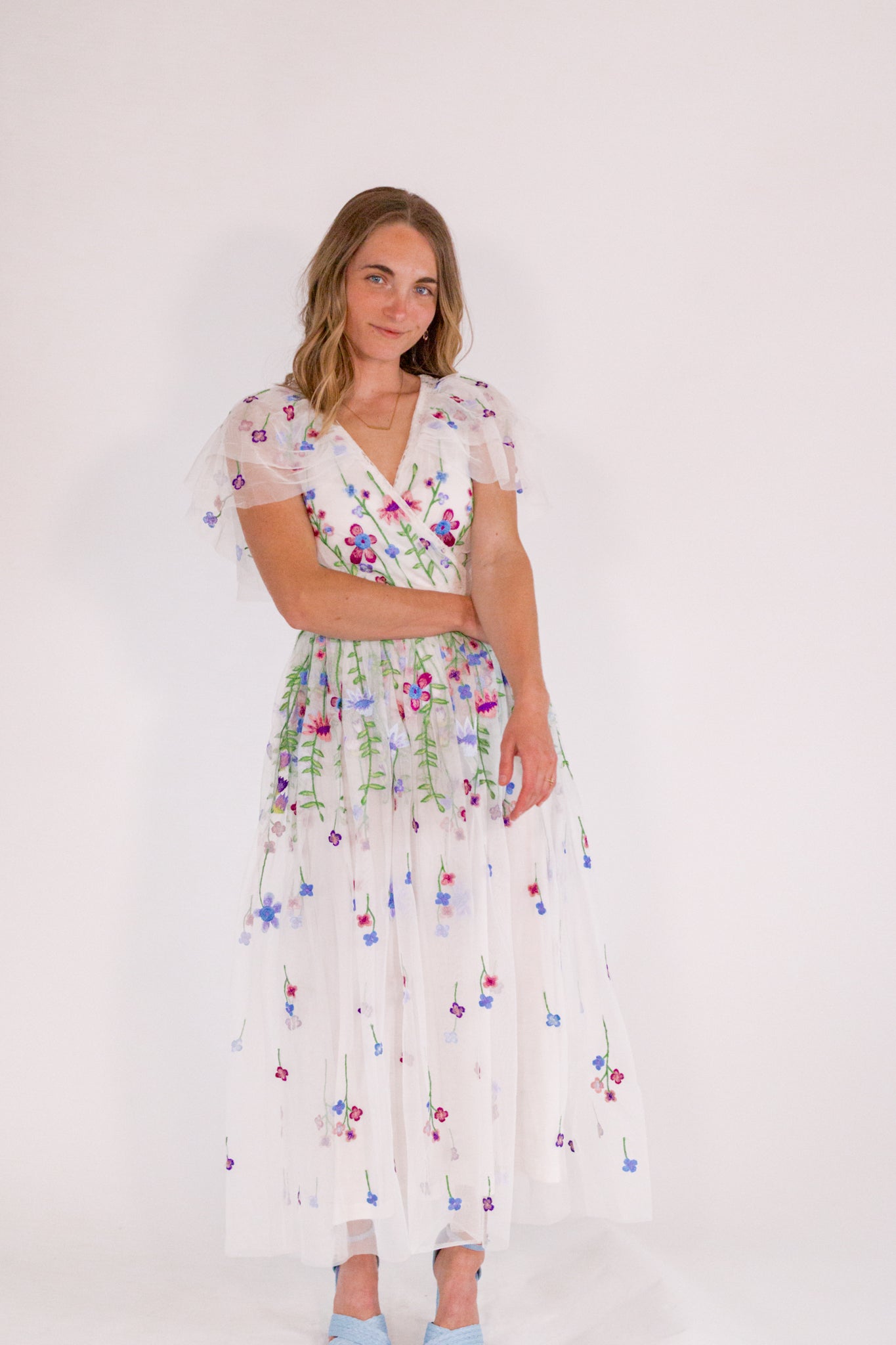 Garden Embroidered Midi