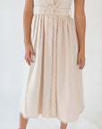 Sashi Pearl Detailed Midi Dress