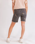 Tori Embroidered Shorts・Black