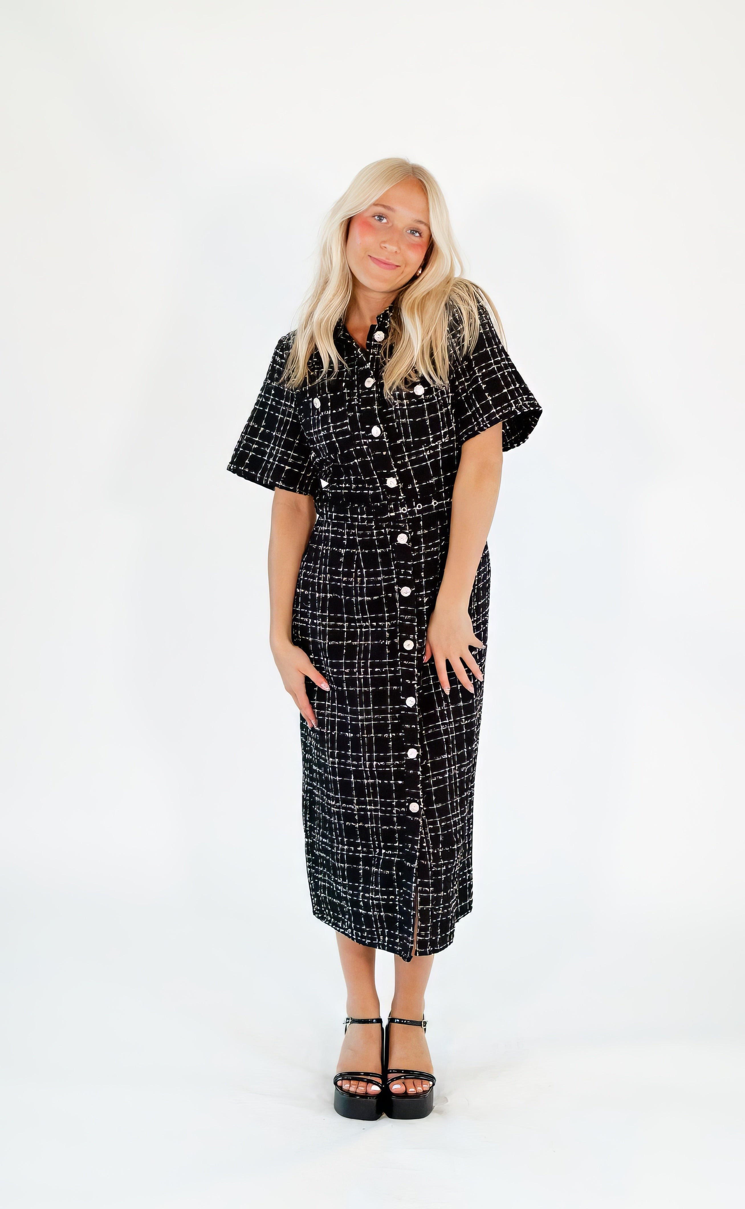 Brantley Tweed Midi Dress