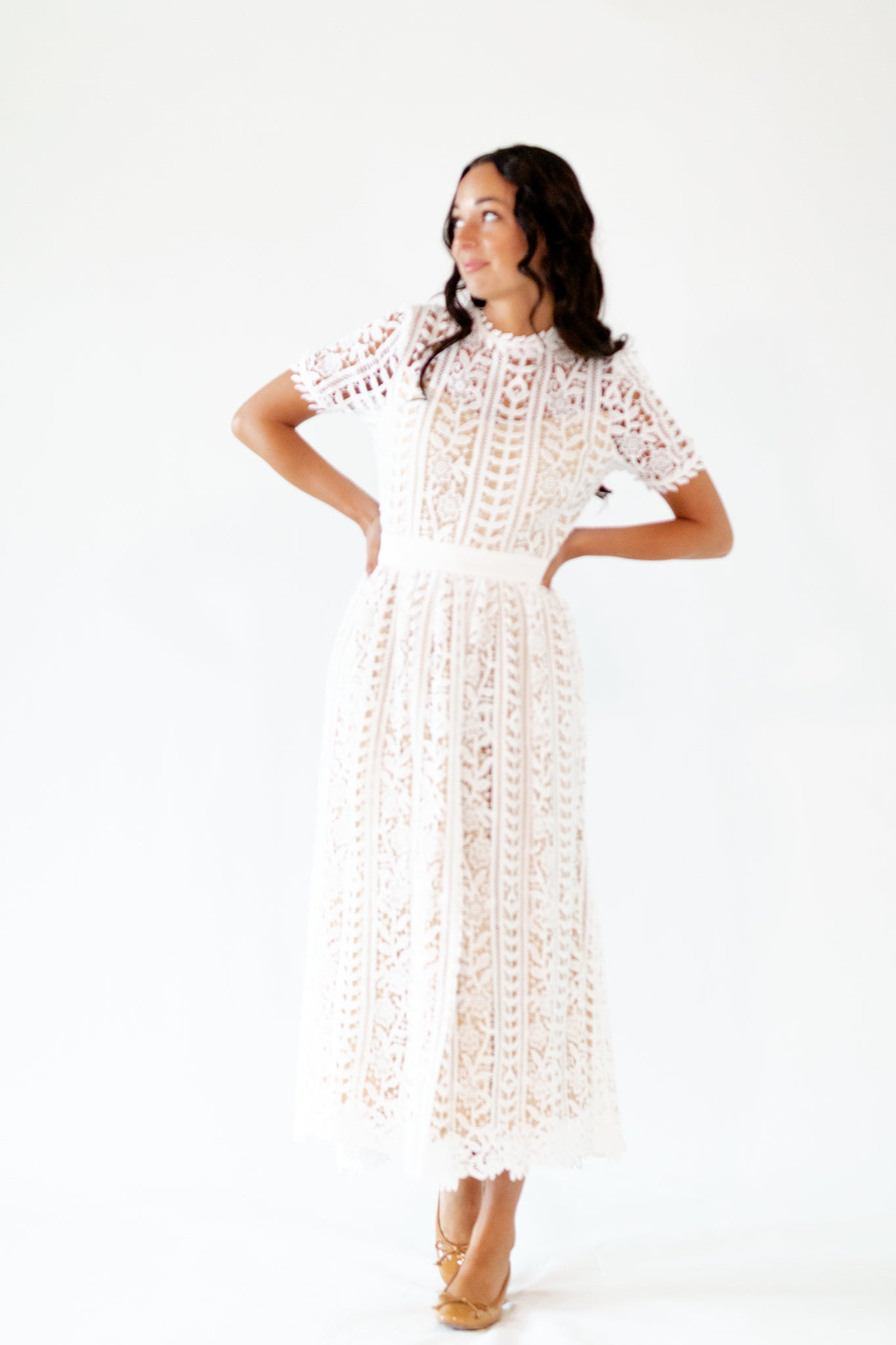 Angelica Lace Midi Dress