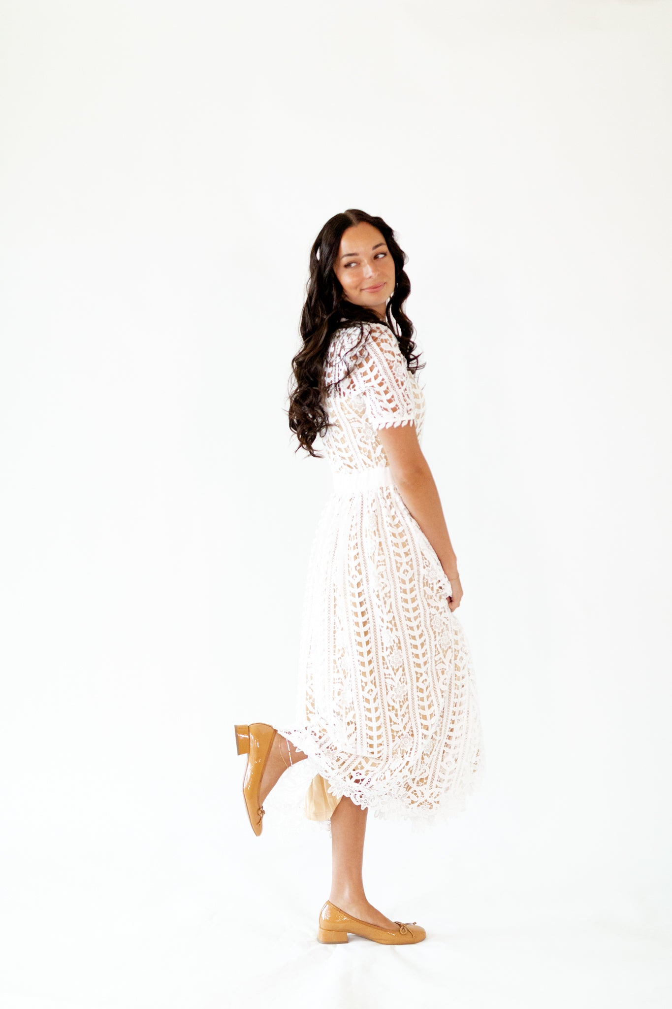Angelica Lace Midi Dress