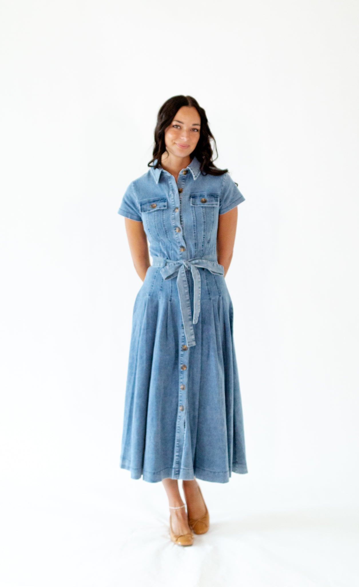 Kiera Button Down Denim Dress