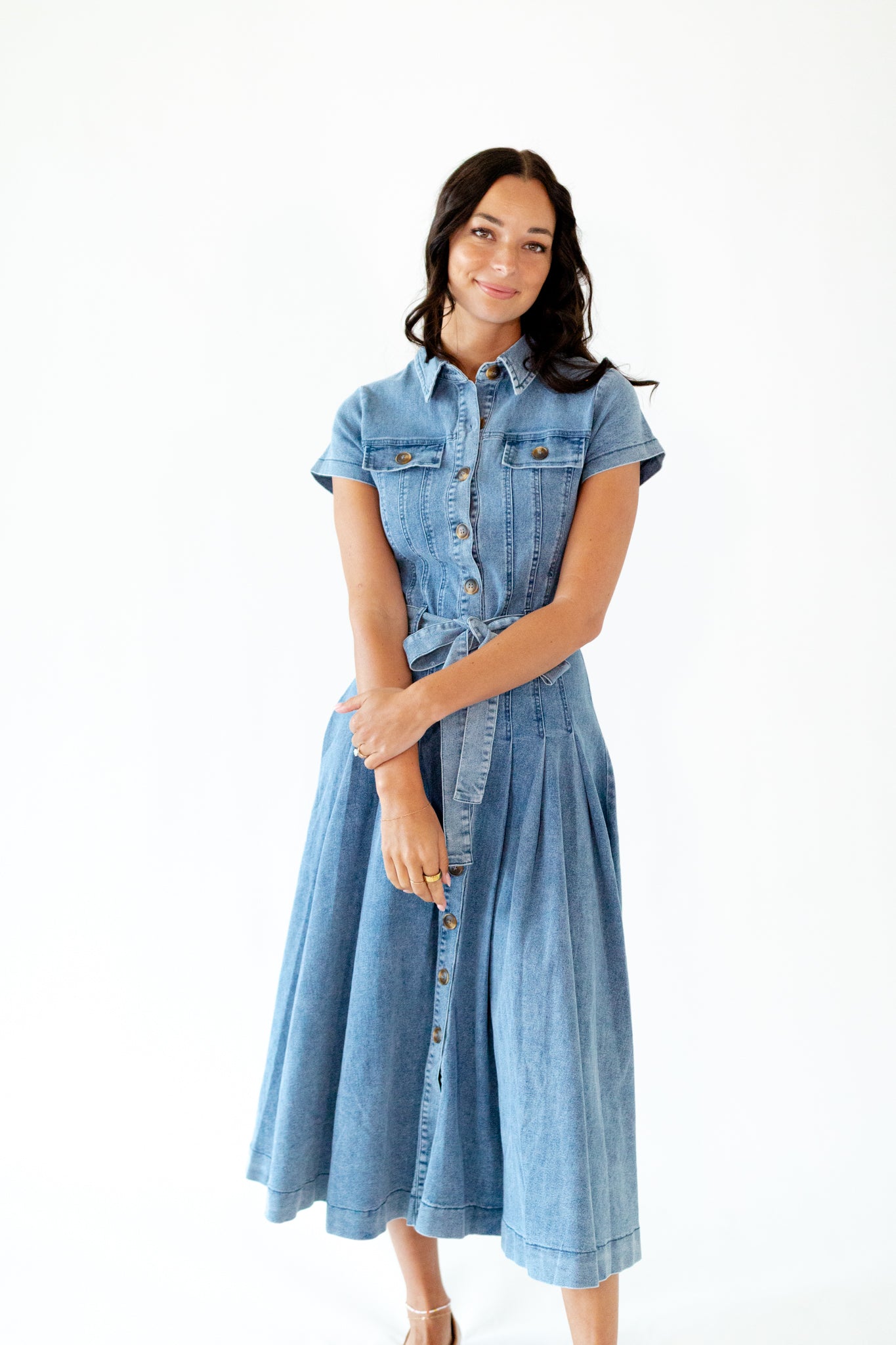 Kiera Button Down Denim Dress