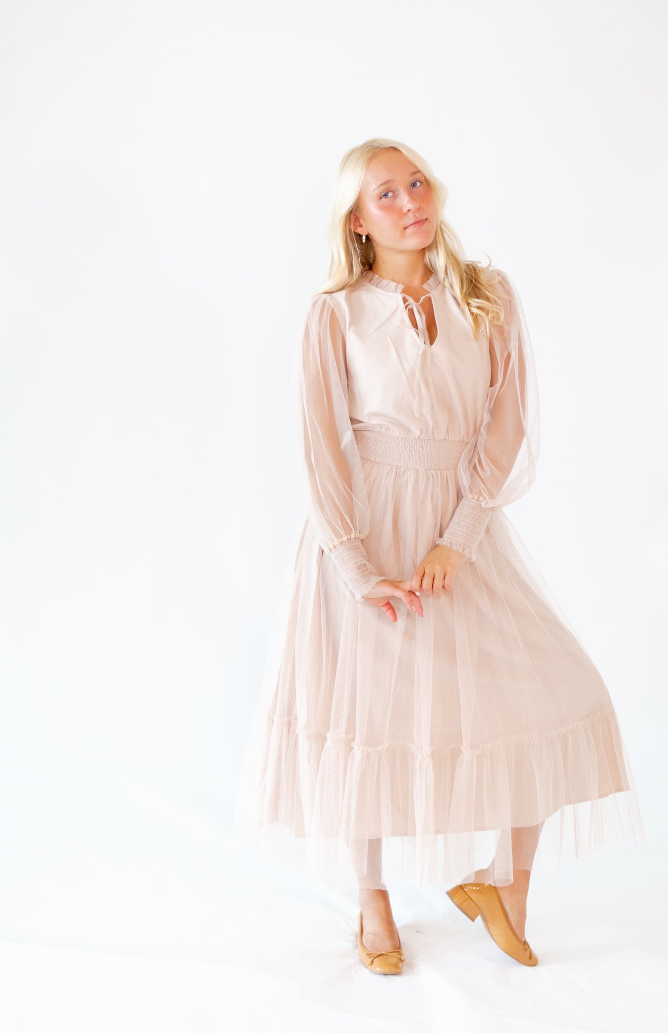 Whimsical Mesh Midi Dress