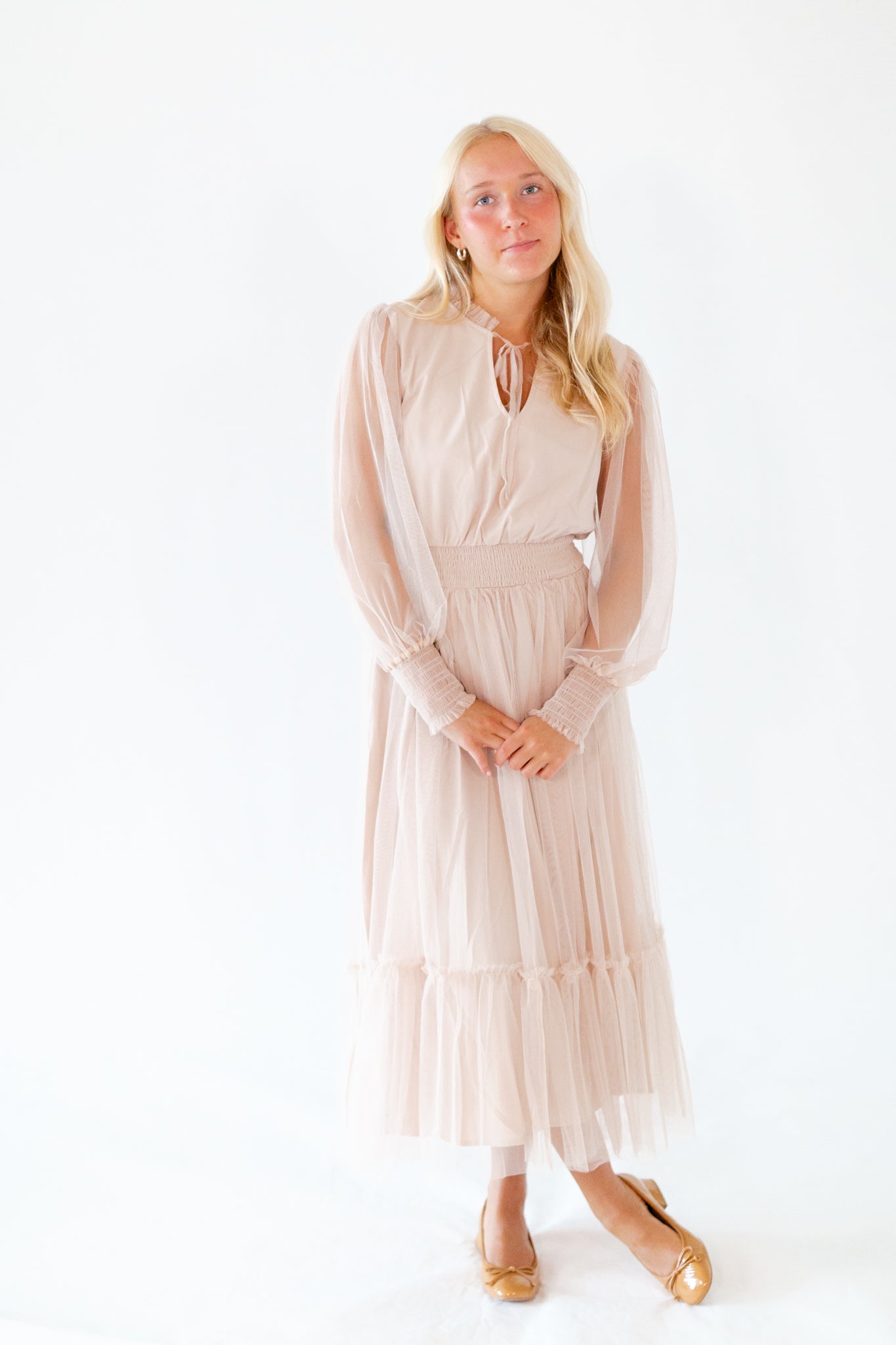 Whimsical Mesh Midi Dress
