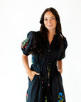 Xena Botanical Floral Midi Dress