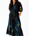 Xena Botanical Floral Midi Dress