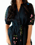 Xena Botanical Floral Midi Dress