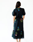 Xena Botanical Floral Midi Dress