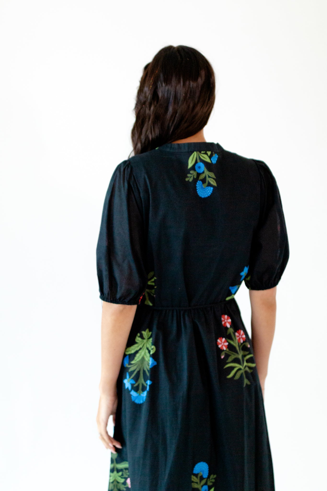 Xena Botanical Floral Midi Dress