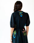 Xena Botanical Floral Midi Dress