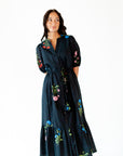 Xena Botanical Floral Midi Dress