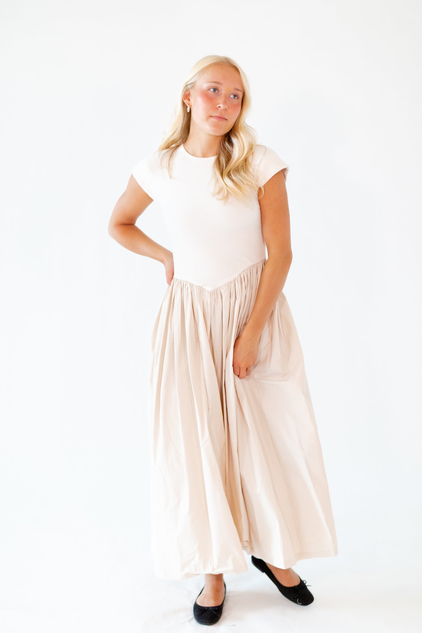 Cece Mixed Media Dress