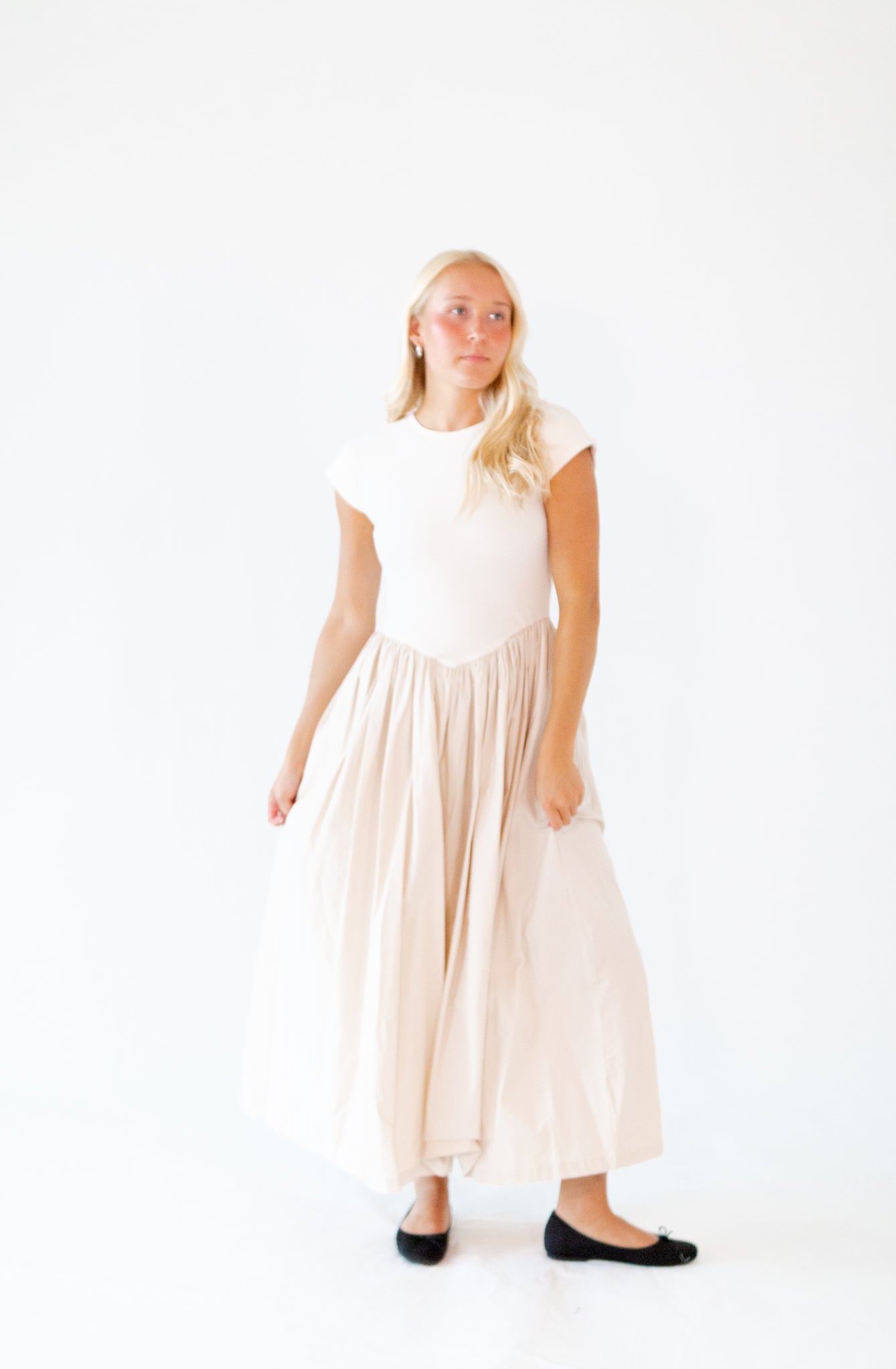 Cece Mixed Media Dress