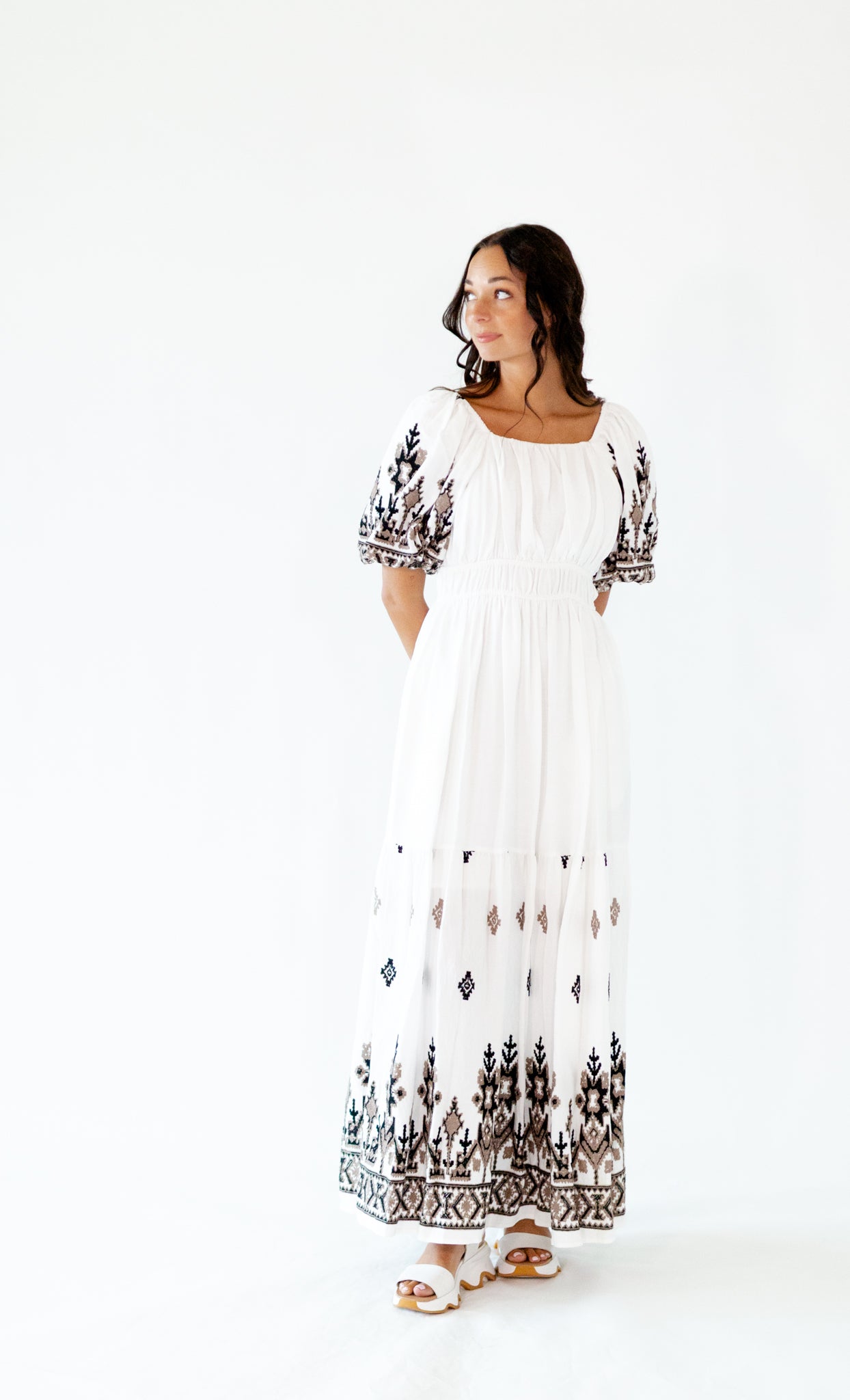 Hilda Embroidered Maxi Dress