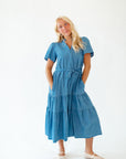 Deedee Tiered Chambray Dress