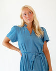 Deedee Tiered Chambray Dress
