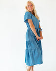Deedee Tiered Chambray Dress