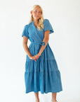 Deedee Tiered Chambray Dress