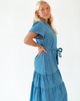 Deedee Tiered Chambray Dress