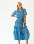Deedee Tiered Chambray Dress