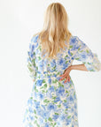 Theia Belted Floral Midi Dress