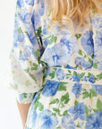 Theia Belted Floral Midi Dress