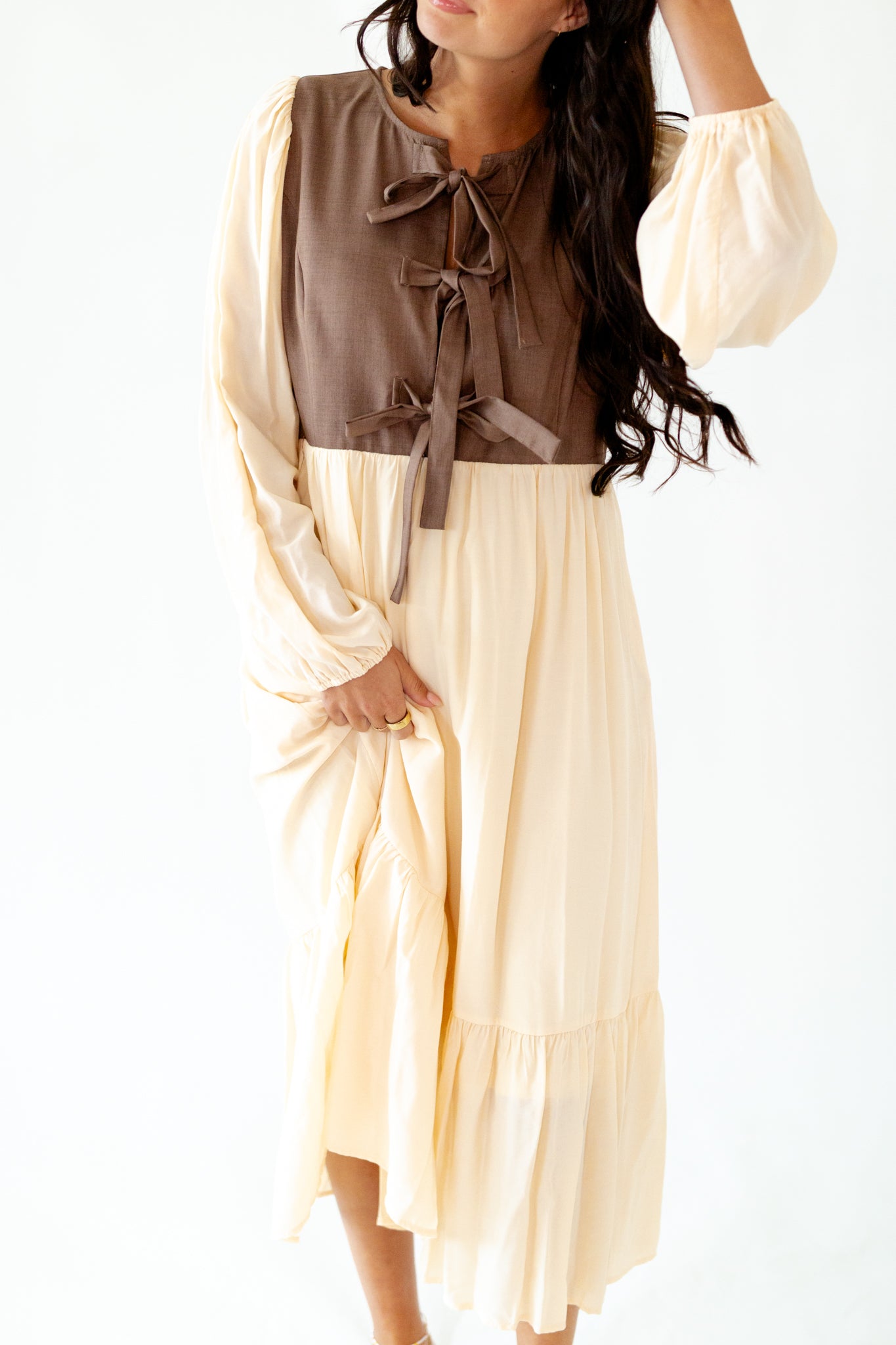 Henry Bow Front Midi Dress